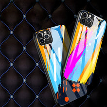 Заредете изображение във визуализатора на галерията – Color Glass Case Durable Cover with Tempered Glass Back and camera cover iPhone 11 Pro Max pattern 2 - TopMag
