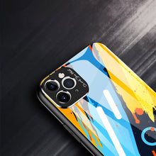 Заредете изображение във визуализатора на галерията – Color Glass Case Durable Cover with Tempered Glass Back and camera cover iPhone 11 Pro Max pattern 5 - TopMag
