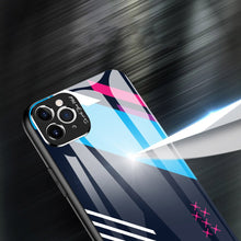 Заредете изображение във визуализатора на галерията – Color Glass Case Durable Cover with Tempered Glass Back and camera cover iPhone 11 Pro Max pattern 5 - TopMag
