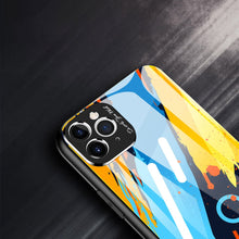Заредете изображение във визуализатора на галерията – Color Glass Case Durable Cover with Tempered Glass Back and camera cover iPhone 11 Pro pattern 1 - TopMag
