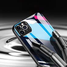 Заредете изображение във визуализатора на галерията – Color Glass Case Durable Cover with Tempered Glass Back and camera cover iPhone 11 Pro pattern 1 - TopMag
