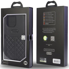 Заредете изображение във визуализатора на галерията – Original Case AUDI hardcase Genuine Leather AU-TPUPCIP13PM-Q8/D1-BK for Iphone 13 Pro Max black
