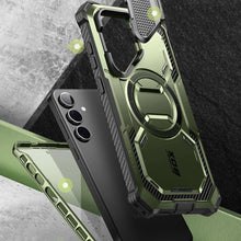 Заредете изображение във визуализатора на галерията – IBLSN Armorbox Mag Supcase case with MagSafe for Samsung Galaxy S24 - green
