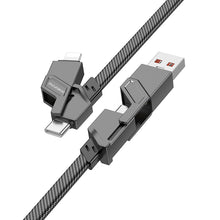 Заредете изображение във визуализатора на галерията – Borofone Cable BU43 Triumph 4 in 1 - USB + Type C na Lightning + Type C - PD 27W 3A 1,2 metres black
