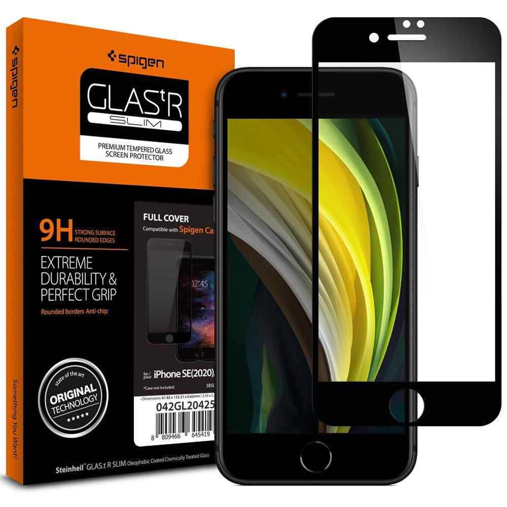 TEMPERED GLASS SPIGEN GLASS FC IPHONE 7/8 / SE 2022 / SE 2020 BLACK