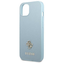 Заредете изображение във визуализатора на галерията – Guess GUHCP13MPS4MB iPhone 13 6.1" blue/blue hardcase Saffiano 4G Small Metal Logo

