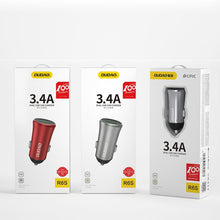 Заредете изображение във визуализатора на галерията – Dudao 3,4A smart car charger 2x USB red (R6S red) - TopMag
