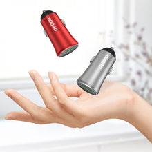 Заредете изображение във визуализатора на галерията – Dudao 3,4A smart car charger 2x USB red (R6S red) - TopMag

