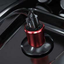 Заредете изображение във визуализатора на галерията – Dudao 3,4A smart car charger 2x USB red (R6S red) - TopMag
