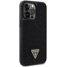 Заредете изображение във визуализатора на галерията – Original Case GUESS Rhinestone Triangle hardcase GUHCP14XHDGTPK for Iphone 14 Pro Max black
