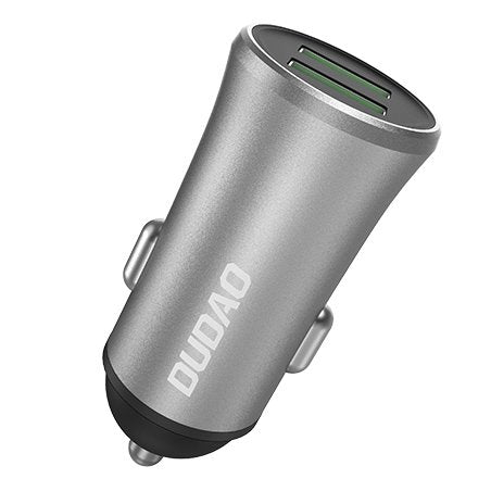 Dudao 3,4A smart car charger 2x USB silver (R6S silver) - TopMag