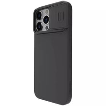 Заредете изображение във визуализатора на галерията – Nillkin CamShield Silky Silicone Case for Iphone 13 Pro Max black
