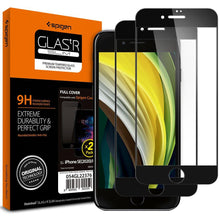 Заредете изображение във визуализатора на галерията – TEMPERED GLASS SPIGEN GLASS FC 2-PACK IPHONE 7/8 / SE 2022 / SE 2020 BLACK - TopMag
