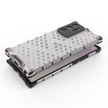 Заредете изображение във визуализатора на галерията – Honeycomb Case armor cover with TPU Bumper for Samsung Galaxy Note 20 transparent - TopMag
