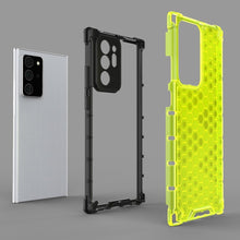 Заредете изображение във визуализатора на галерията – Honeycomb Case armor cover with TPU Bumper for Samsung Galaxy Note 20 transparent - TopMag
