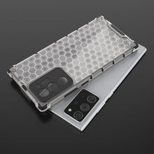 Заредете изображение във визуализатора на галерията – Honeycomb Case armor cover with TPU Bumper for Samsung Galaxy Note 20 transparent - TopMag
