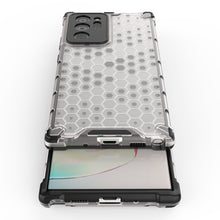 Заредете изображение във визуализатора на галерията – Honeycomb Case armor cover with TPU Bumper for Samsung Galaxy Note 20 transparent - TopMag
