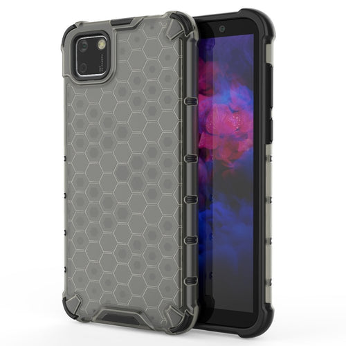 Honeycomb Case armor cover with TPU Bumper for Huawei Y5p black - TopMag