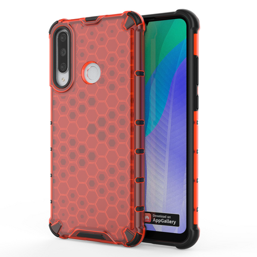 Honeycomb Case armor cover with TPU Bumper for Huawei Y6p red - TopMag