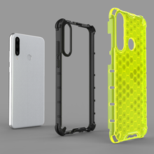Заредете изображение във визуализатора на галерията – Honeycomb Case armor cover with TPU Bumper for Huawei Y6p transparent - TopMag
