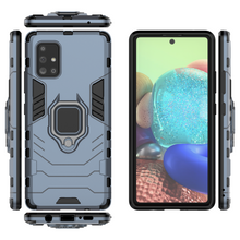 Заредете изображение във визуализатора на галерията – Ring Armor Case Kickstand Tough Rugged Cover for Samsung Galaxy A71 5G blue - TopMag
