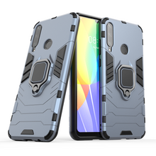 Заредете изображение във визуализатора на галерията – Ring Armor Case Kickstand Tough Rugged Cover for Huawei Y6p blue - TopMag

