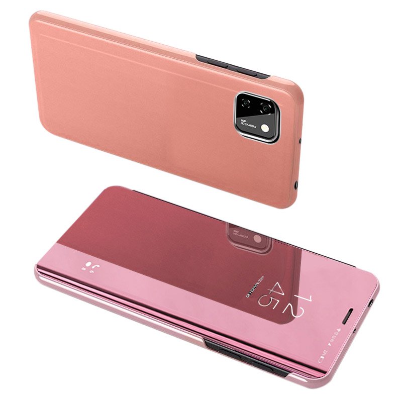 Clear View Case cover for Huawei Y5p pink - TopMag