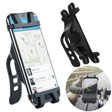 Заредете изображение във визуализатора на галерията – Ugreen silicone motorcycle bike phone holder on handlebar black (LP116 30489) - TopMag
