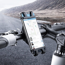 Заредете изображение във визуализатора на галерията – Ugreen silicone motorcycle bike phone holder on handlebar black (LP116 30489) - TopMag
