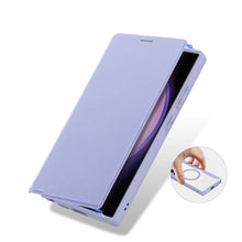 Заредете изображение във визуализатора на галерията – Dux Ducis Skin X Pro case for Samsung S24 Ultra with magnetic ring and flap - purple
