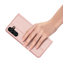 Заредете изображение във визуализатора на галерията – Dux Ducis Skin Pro Case for Samsung Galaxy A14 5G Flip Card Wallet Stand Pink
