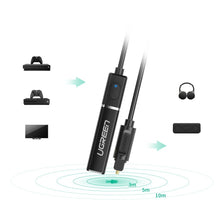Заредете изображение във визуализатора на галерията – Ugreen Bluetooth 4.2 transmitter Toslink wireless audio adapter black (50213 CM150) - TopMag

