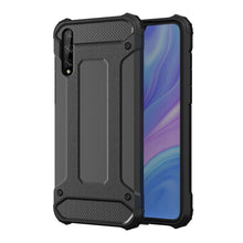 Заредете изображение във визуализатора на галерията – Hybrid Armor Case Tough Rugged Cover for Huawei P Smart S / Y8p black - TopMag
