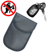 Заредете изображение във визуализатора на галерията – Anti-theft Car Key Pouch Radio Blocking Pouch Keyless Faraday Box Faraday Cage 14cm with 10cm Black - TopMag

