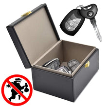 Заредете изображение във визуализатора на галерията – Signal blocking chest Radio blocking Faraday Box for car keys smartphone black - TopMag
