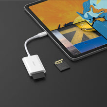 Заредете изображение във визуализатора на галерията – Ugreen memory card reader OTG SD 4.0 / micro SD (TF) 4.0 (UHS-II, UHS-2 - 280 MBps) to USB Type C 3.2 Gen 1 white (CM265 60724) - TopMag
