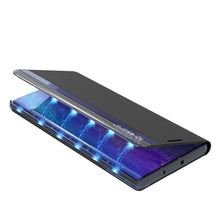 Заредете изображение във визуализатора на галерията – Sleep Case Bookcase Type Case with Smart Window for Samsung Galaxy Note 20 black - TopMag
