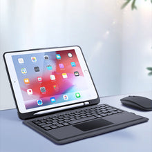 Заредете изображение във визуализатора на галерията – Dux Ducis Domo Lite Bluetooth Keyboard Foldable Cover Smart Sleep Tablet Stand iPad 10.2 (2021) / iPad 10.2 (2020) / iPad 10.2 (2019) / iPad Pro 10.5 '' 2017 / iPad Air 2019 Black - TopMag
