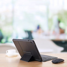 Заредете изображение във визуализатора на галерията – Dux Ducis Domo Lite Bluetooth Keyboard Foldable Cover Smart Sleep Tablet Stand iPad 10.2 (2021) / iPad 10.2 (2020) / iPad 10.2 (2019) / iPad Pro 10.5 '' 2017 / iPad Air 2019 Black - TopMag
