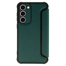 Заредете изображение във визуализатора на галерията – Razor Carbon Book Case for Samsung Galaxy A14 5G dark green
