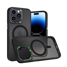 Заредете изображение във визуализатора на галерията – Tel Protect Magnetic Carbon Case for Iphone 12 Pro Max Black-green
