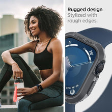 Заредете изображение във визуализатора на галерията – Spigen Rugged Armor Case with Strap for Apple Watch 4/5/6/7/8/9/SE (44/45mm) - Dark Gray
