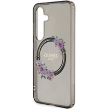 Заредете изображение във визуализатора на галерията – Guess IML Flowers Wreath MagSafe case for Samsung Galaxy S24 - black
