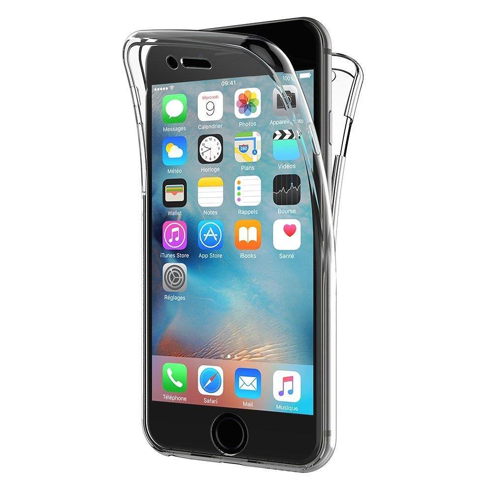 Двоен силиконов калъф за iPhone 6/6s прозрачен - TopMag