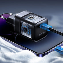 Заредете изображение във визуализатора на галерията – Joyroom JR-TCF07EU Speed ​​Series 30W USB-C PD/QC/AFC/FCP wall charger - black
