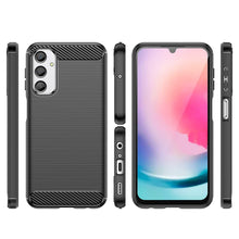 Заредете изображение във визуализатора на галерията – Carbon Case for Samsung Galaxy A24 4G flexible silicone carbon cover black
