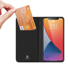 Заредете изображение във визуализатора на галерията – DUX DUCIS Skin Pro Bookcase type case for iPhone 12 Pro / iPhone 12 black - TopMag
