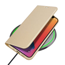 Заредете изображение във визуализатора на галерията – DUX DUCIS Skin Pro Bookcase type case for iPhone 12 Pro / iPhone 12 golden - TopMag
