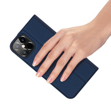 Заредете изображение във визуализатора на галерията – DUX DUCIS Skin Pro Bookcase type case for iPhone 12 Pro Max blue - TopMag
