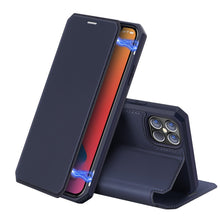 Заредете изображение във визуализатора на галерията – DUX DUCIS Skin X Bookcase type case for iPhone 12 Pro Max blue - TopMag

